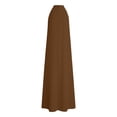 thumbnail image 6 of ClodeEU Women's V Neck Sleeveless Loose Fit Dress with Pockets ,Casual Flowy Relaxed Midi Sundress Coffee,Women's Plus S, 6 of 6