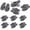 Grey, variant on 10 Pairs Multicolor Soft Coral Fleece Thong Slippers Comfortable Indoor House Guest Hotel Spa Slippers