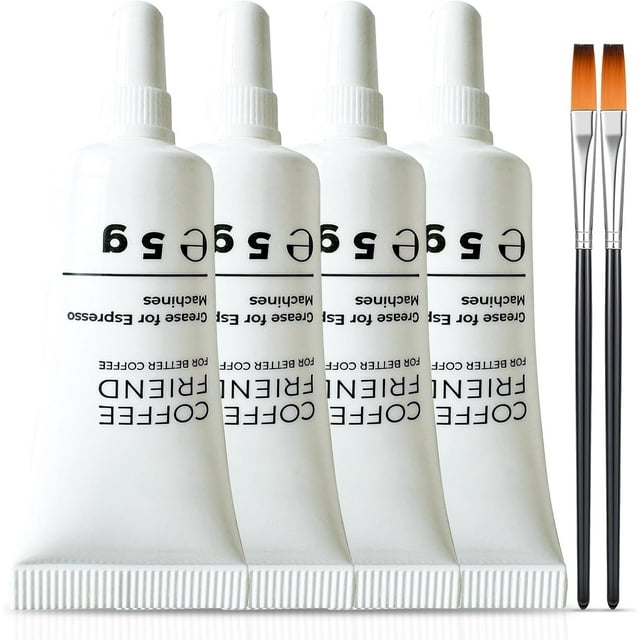 fafa-4 Pack Espresso Machine Grease - Coffee Oil 5g Tube - Silicone Grease Maintenance Kit for Care and Maintenance of All Coffee Machines, Food Grade Grease for All Expresso Machines