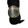thumbnail image 3 of Barkertime Gray Plaid Neon Stripes Washable Dog Belly Band Male Wrap - Made in USA, 3 of 8