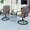 thumbnail image 2 of Gymax Patio Swivel Chairs Set of 2 w/ High Back & Round Metal Base for Backyard, 2 of 8