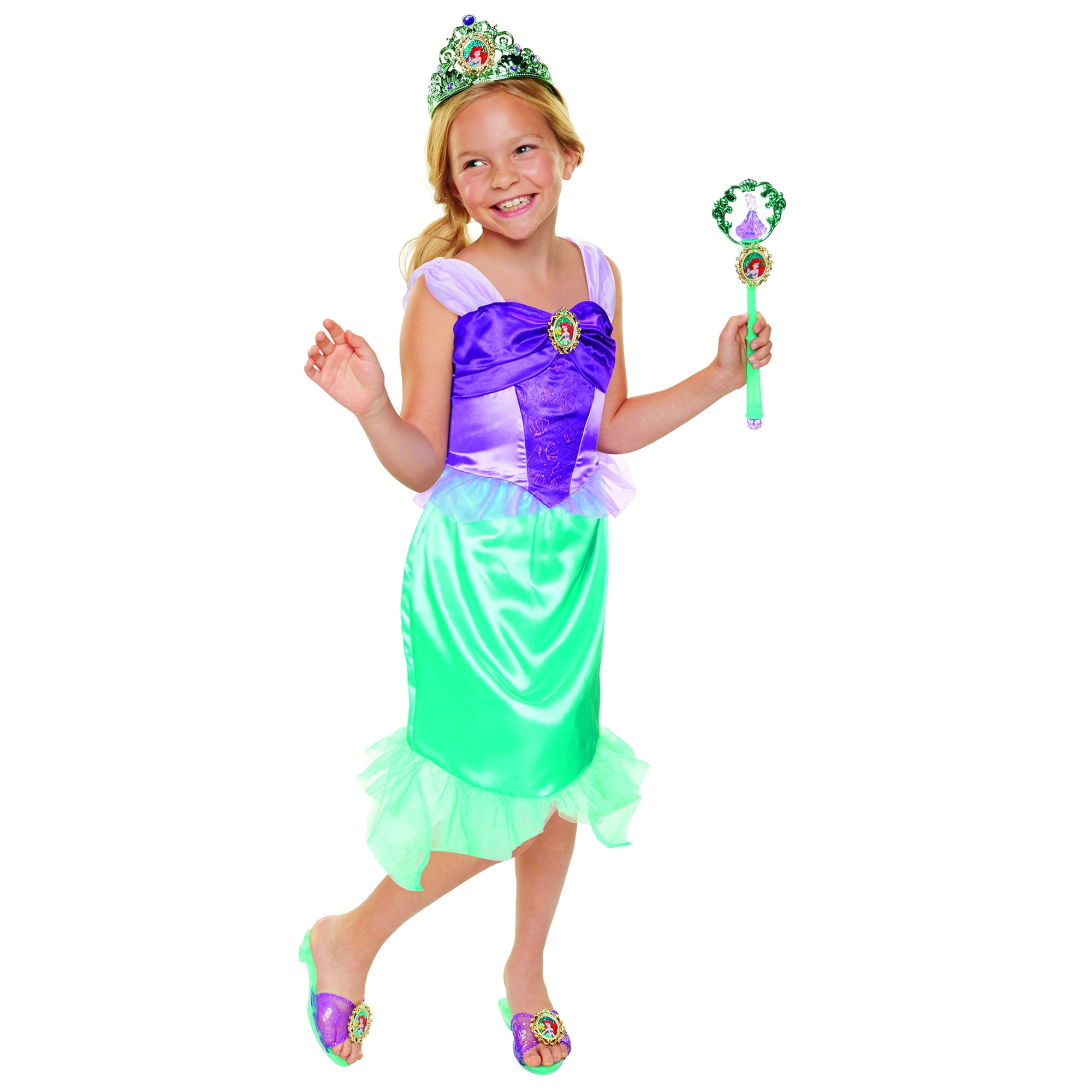 Disney Princess Ariel Little Mermaid Costume Crown Tiara Costume Dress Up
