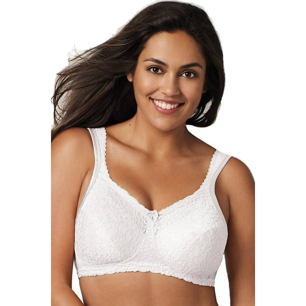 Playtex Womens Plus Size Comfort Lace Wire-Free Bra 