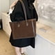 thumbnail image 2 of Bolso Tote Terciopelo Cuero para Ir Al Gran Capacidad Mujer Nuevo Versátil S (café), 2 of 9