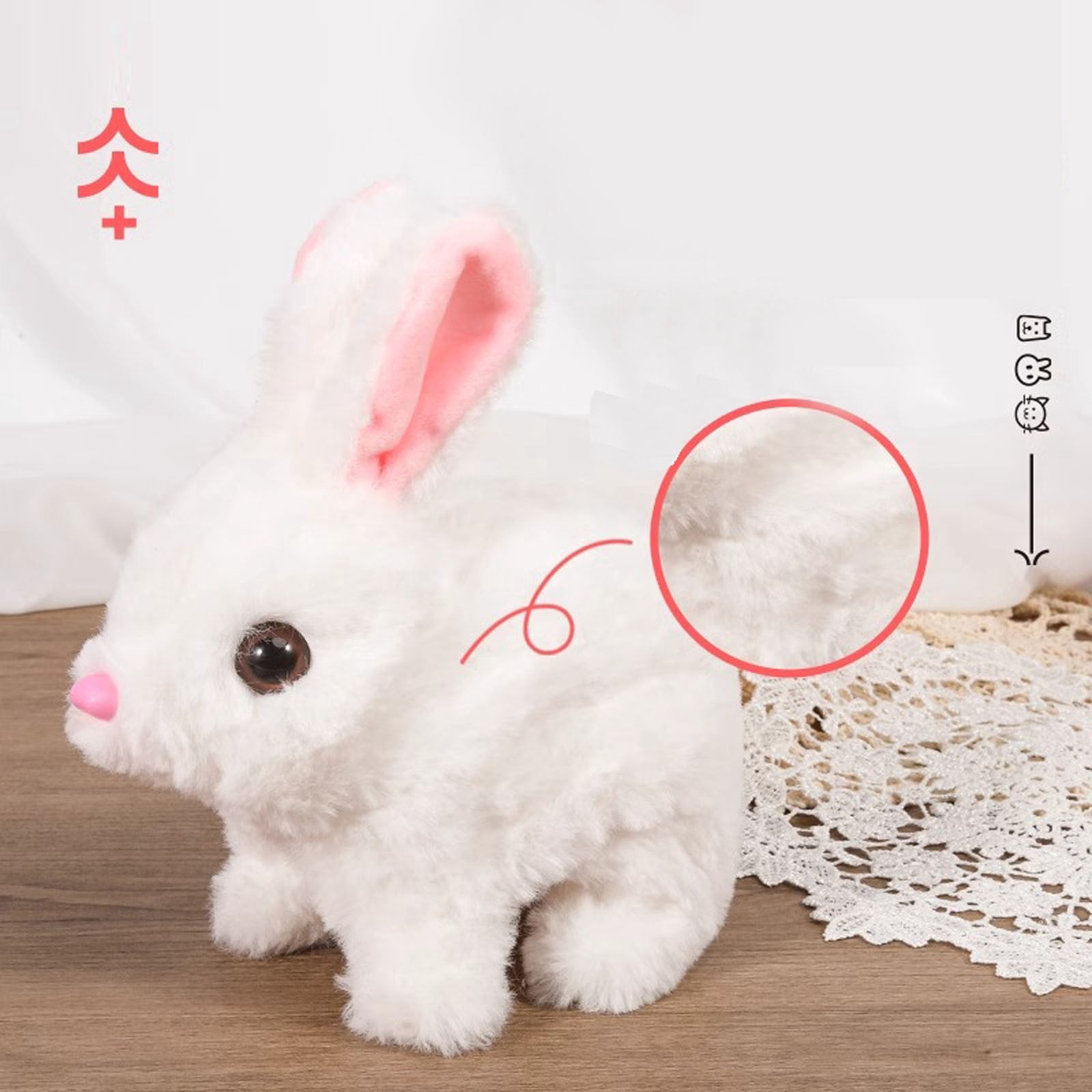 Robot Dog Cat Rabbit Electric Plush Toys Interactive Stuffed Animals Plush Toy Walking Barking Tail Wagging Smart Realistic Cat Robotic Pink1 - One Size