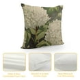 thumbnail image 4 of Shiartex  Vintage Victorian White Hydrangea Floral Throw Pillow Cover Modern Warm Pillow Cases Square for Home Decor Bedroom Sofa Living Room Cushion Cover, 4 of 5