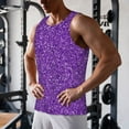 thumbnail image 5 of Salouo Glitter Purple for Men's Tank Tops,Sleeveless Muscle Shirts for Men Quick Dry Workout Tank Top Gym Muscle Tee Fitness Bodybuilding Sleeveless T Shirt-XX-Large, 5 of 7