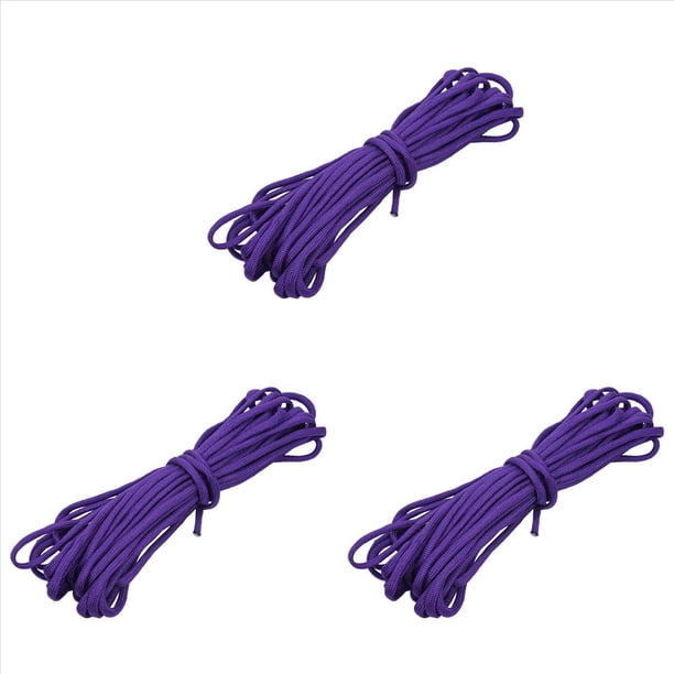 3X Paracord 550 Parachute Rope 7 Core Strand para Escalar Camping Hebilla Cuerda 25Ft
