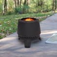 thumbnail image 2 of Sunnydaze Foyer Sans Fumée en Acier Robuste - Comprend une Housse de Protection en PVC et un Tisonnier - 21 Pouces H - Noir, 2 of 6