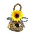thumbnail image 4 of Adorno de girasol con forma de pequeña, tejido a mano, para colgar en colmena, con cuerda de yute, ideal para oficina, interior y jardín., 4 of 7