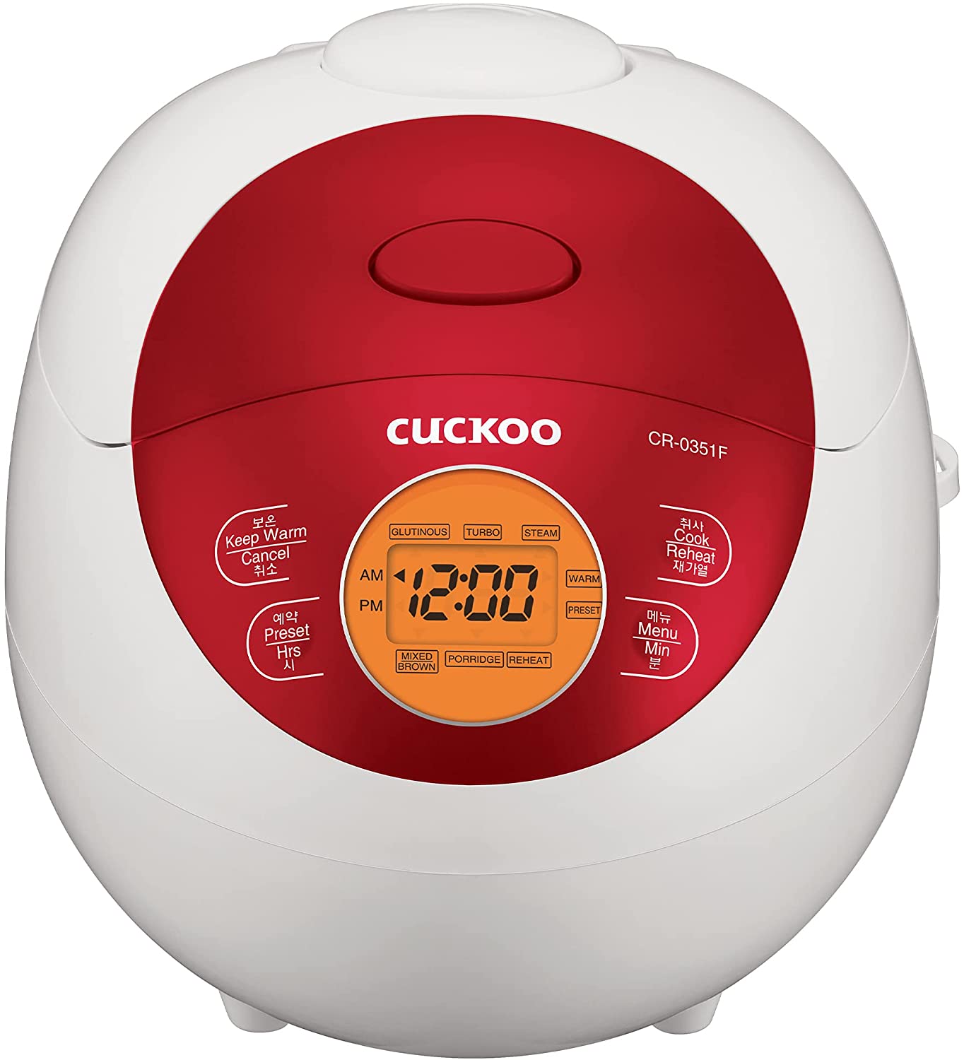 Cuckoo CR0351F Electric Heating Rice Cooker (Red), 7.80 x 8.90 x 11.50