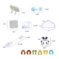 thumbnail image 2 of Kits de seguridad para bebés: 20 cubiertas para enchufes eléctricos para niños (cubiertas) + 8 protectores de mesa para niños, esquinas de mesa + 18 pestillos de seguridad para bebés, 2 of 3