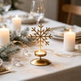 thumbnail image 5 of Qholemyo Gold Iron Snowflake Star Candleholder Tabletop Ornament Home Decor For Christmas Holiday, 5 of 6