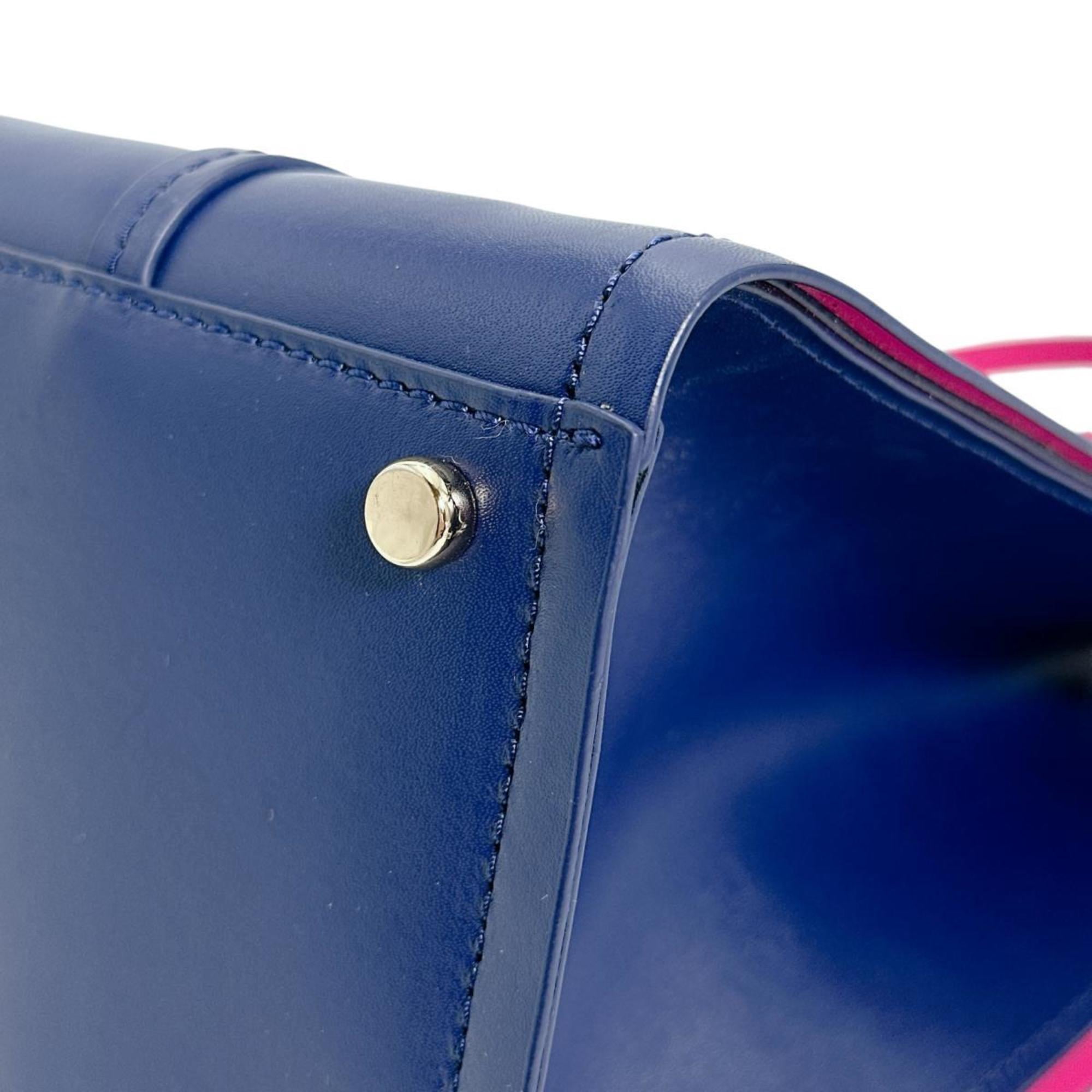 Pre-Owned Kate Spade Handbag 2WAY Bag Elodie Arbor Small Leather Blue x Pink (Good)