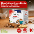 thumbnail image 6 of QuikTea Instant Masala Chai Tea Latte – 10 Count, Classic latte with a hearty mix of traditional chai spices, low Caffeine, No artificial colors, flavors or preservatives – Just Add Hot Water, non-GM, 6 of 9