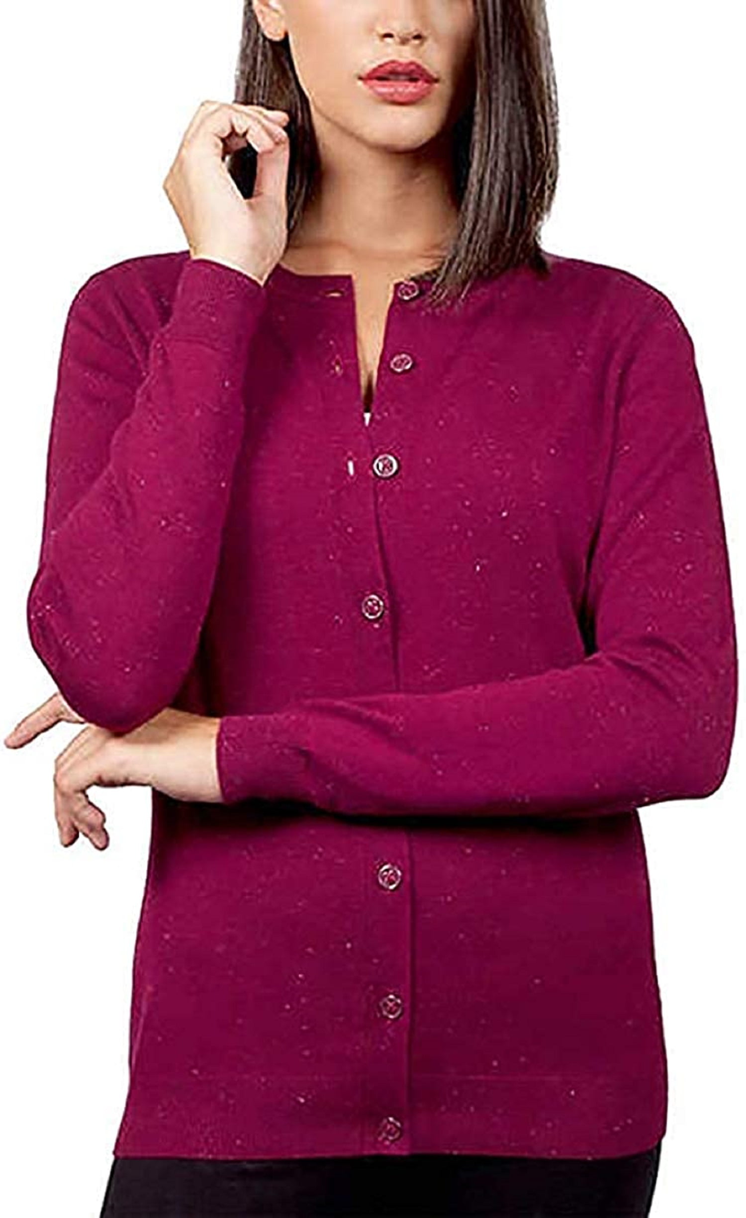 Nicole Miller Womens Button Front Metallic Cardigan Sweater Various NEW