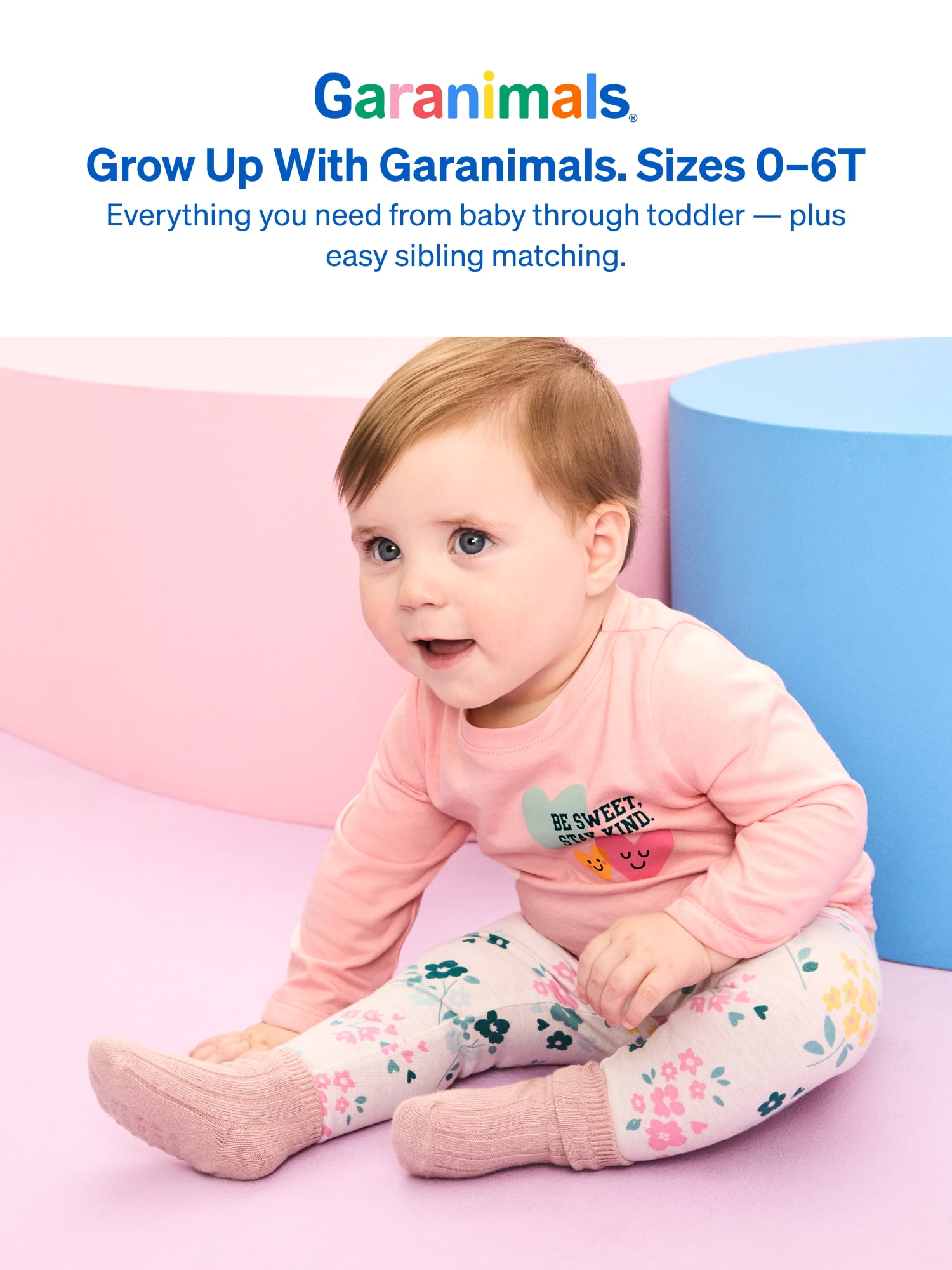 Garanimals Baby & Toddler Girl Long Sleeve Shirts, Single & 3-Pack, Sizes 0-6T