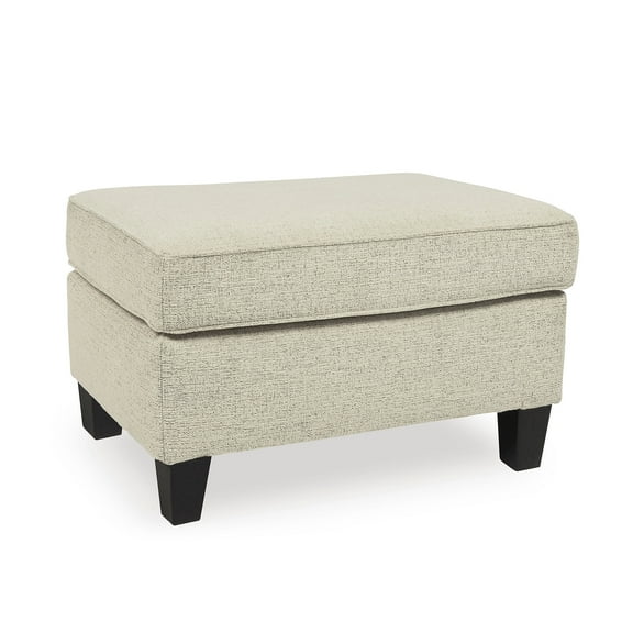 Signature Design by Ashley Contemporary Abinger Ottoman Chenille Natural