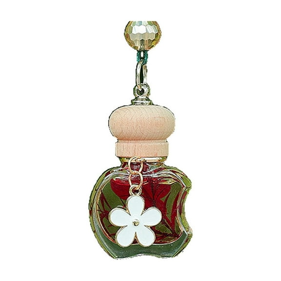 Car Aromatherapy Diffuser Hanging Glass Perfume Bottle Essential Oils Diffuser Bottles Automotive Interior Ornaments Car Fragrance Pendant Decoration