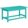 thumbnail image 3 of Westin Outdoor 35" Inch Adirondack Coffee Table for Patio Backyard UV Weather Resistant HDPE Plastic, Turquoise, 3 of 5