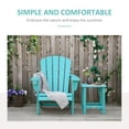 thumbnail image 3 of DUOSONG Hdpe All-Weather Outdoor Adirondack Chair With Cup Holder, Fire Pit Chair For Backyard, Deck, Lawn, Garden, 330Lbs Capacity, Light Blue Blue HDPE Garden & Outdoor Outdoor & Patio Patio Seating, 3 of 9