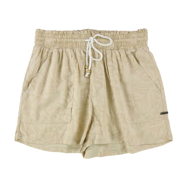 Hurley Womens Rio Casual Walking Shorts, Beige, Small