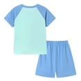 thumbnail image 4 of UngA Toddler Boys Summer Clothes 2T 3T 4T 5T Kids Short Sleeve T-Shirt + Stretch Shorts Set Toddler Boy Sets (Sky Blue,7-8 Years), 4 of 7