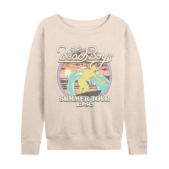 The Beach Boys - Summer Wave - Women's French Terry Long Sleeve Pullover