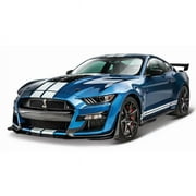 Maisto MAI31388BLWT Model Car with Stripes for 2020 GT 500 Mustang Shelby, Blue & White