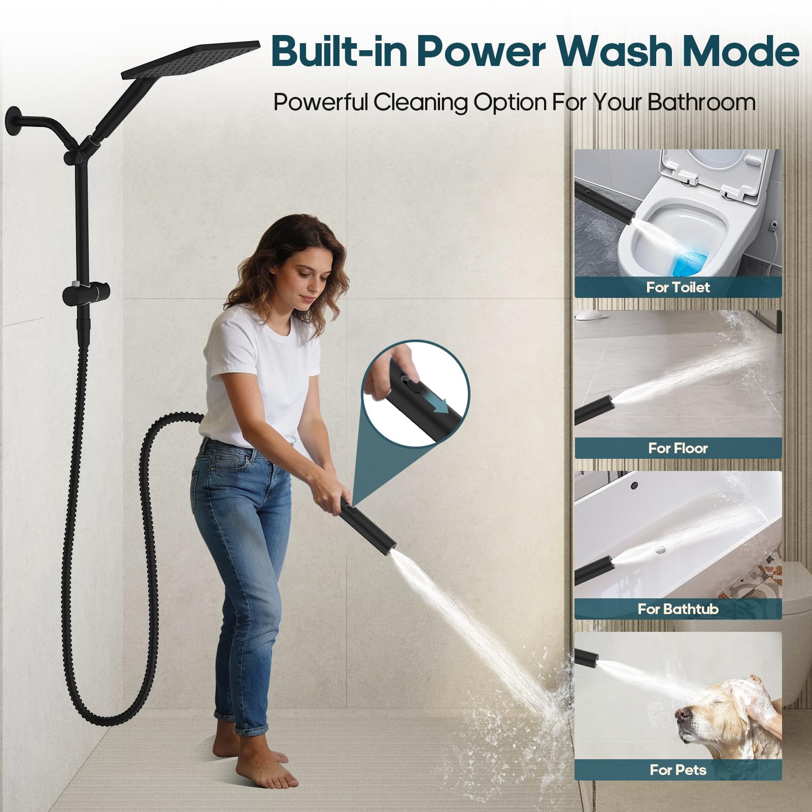 Filtered Shower Head With Handheld Combo High Filters 10 Inch Rain Height Adjustable Dual Water Softener For Hard - Removes Chlorine
