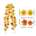 Artificial Flowers Bulk,Coolmade Unlit Artificial Autumn Hanging Fall Maple Leaf Garlands Orange