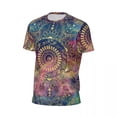 thumbnail image 5 of T Shirt For Men Running T-Shirt For Mens Gold Mandala Print Harajuku Vintage Floral Summer Tee Shirt, 5 of 7