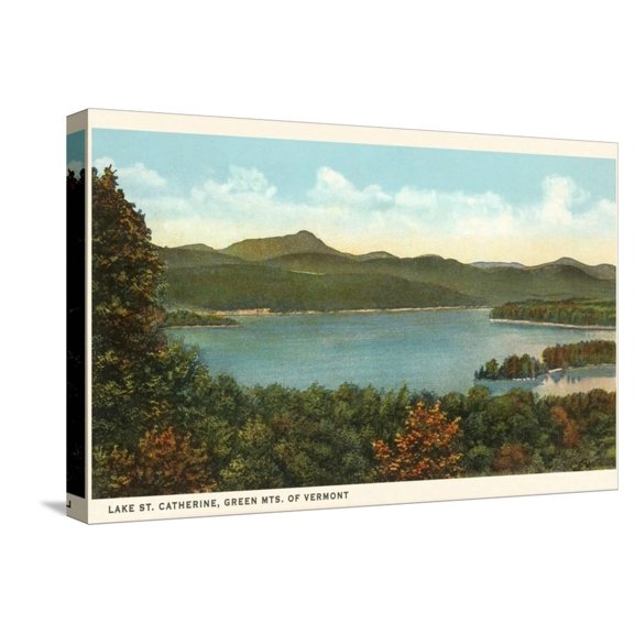 Art.com Lake St. Catherine, Vermont Stretched Canvas Print Wall Art, 24" x 16"