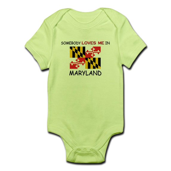 CafePress - Somebody Loves Me In MARYLAND Infant Bodysuit - Baby Light Bodysuit