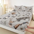 thumbnail image 3 of Castle Fairy Jungle Deer Bear Twin Sheet Sets for Adults Teens,Animal Hunting Bedding, 3 of 7