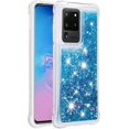 thumbnail image 2 of Compatible with Samsung Galaxy S20 Ultra Case Glitter Luxury Cute Love Liquid Quicksand Clear TPU Girls Women Stylish Bumper Shockproof Protective Case for Samsung Galaxy S20 Ultra Blue YB, 2 of 12