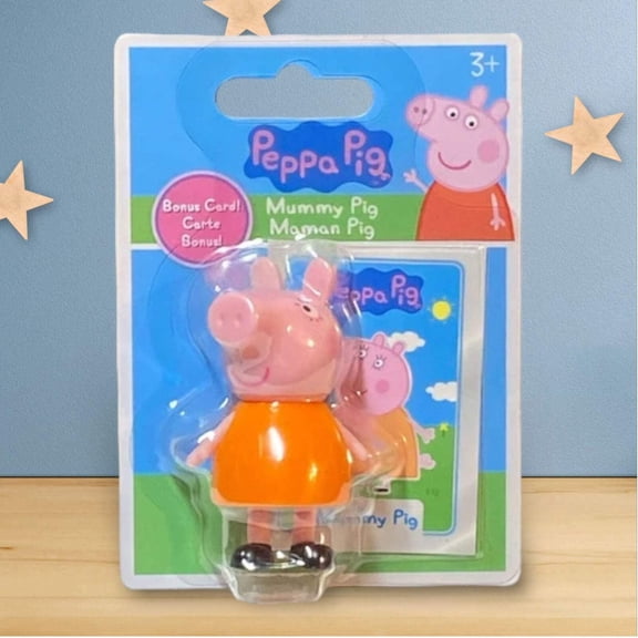 Mummy Pig / Maman Pig Mini Figure with Bonus Card - Peppa Pig Collection