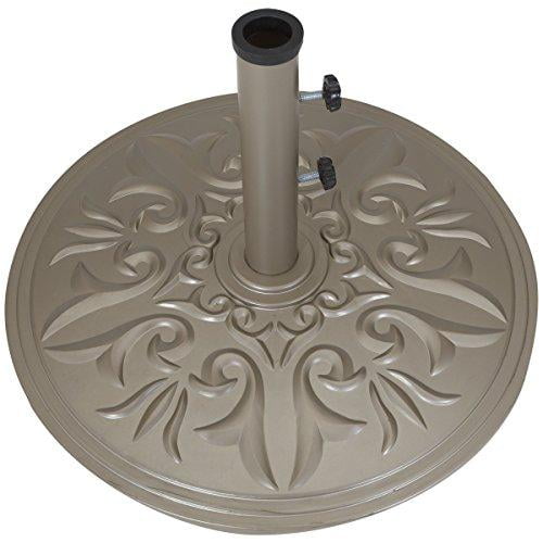 Tropishade Premium Rust Free Aluminum Umbrella Base 45 Pound Champagne Walmart Com Walmart Com