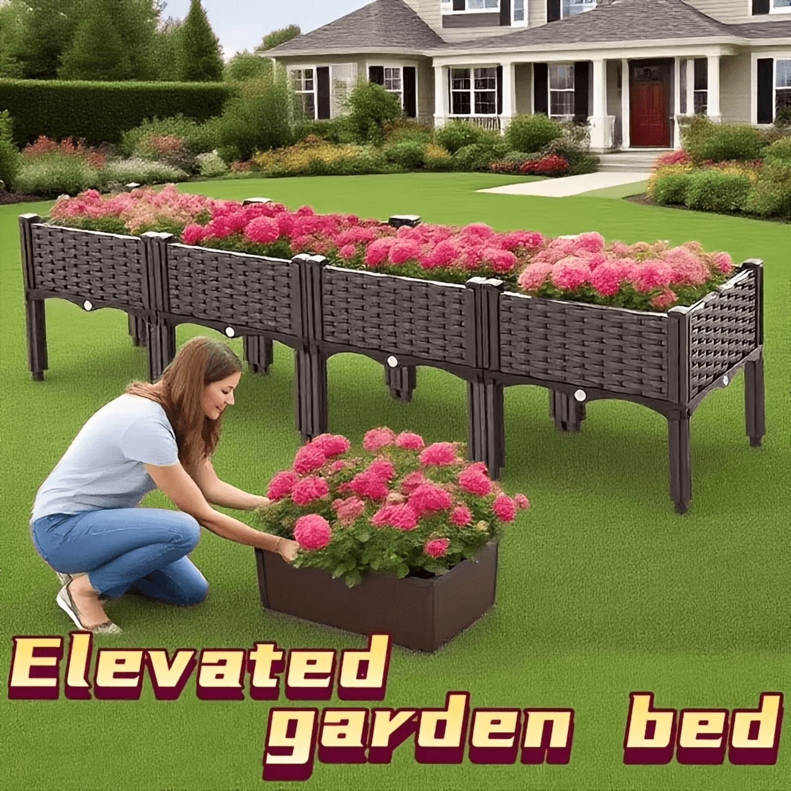 Raised Garden Bed with Legs,Outdoor Flower Planter Box for Vegetables & Herbs