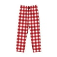 thumbnail image 4 of Haiem Red Checkboard Men's Pajama Pants Ultra Lightweight Pjs Bottoms Sleepwear Bottom Pants with Pocket Drawstring-Medium, 4 of 9