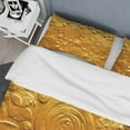 thumbnail image 4 of Designart 'Embossed golden flowers' Floral Duvet Cover Set, 4 of 4