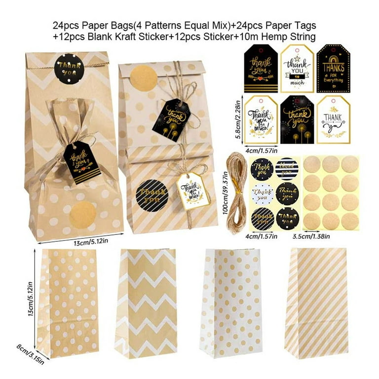 Thank You(Kraft) Gift Wrap / Gift Bag Tags -25pack 