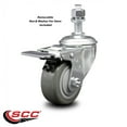 thumbnail image 2 of 3.5 Inch Gray Polyurethane Swivel 12mm Stem Caster with Total Lock Brake SCC, 2 of 2