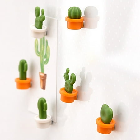 

Beechoice 6Pcs Cactus Refrigerator Magnets Benbo Cute Mini Creative Notice Message Magnetic Stickers Whiteboard Magnet Decorative Locker Fridge Stickers for House Office Use