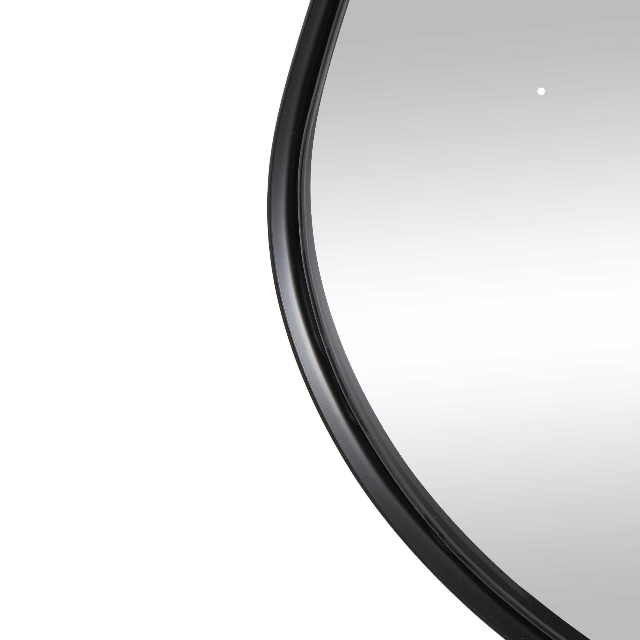 CosmoLiving by Cosmopolitan 23" x 22" Black Wavy Abstract Wall Mirror