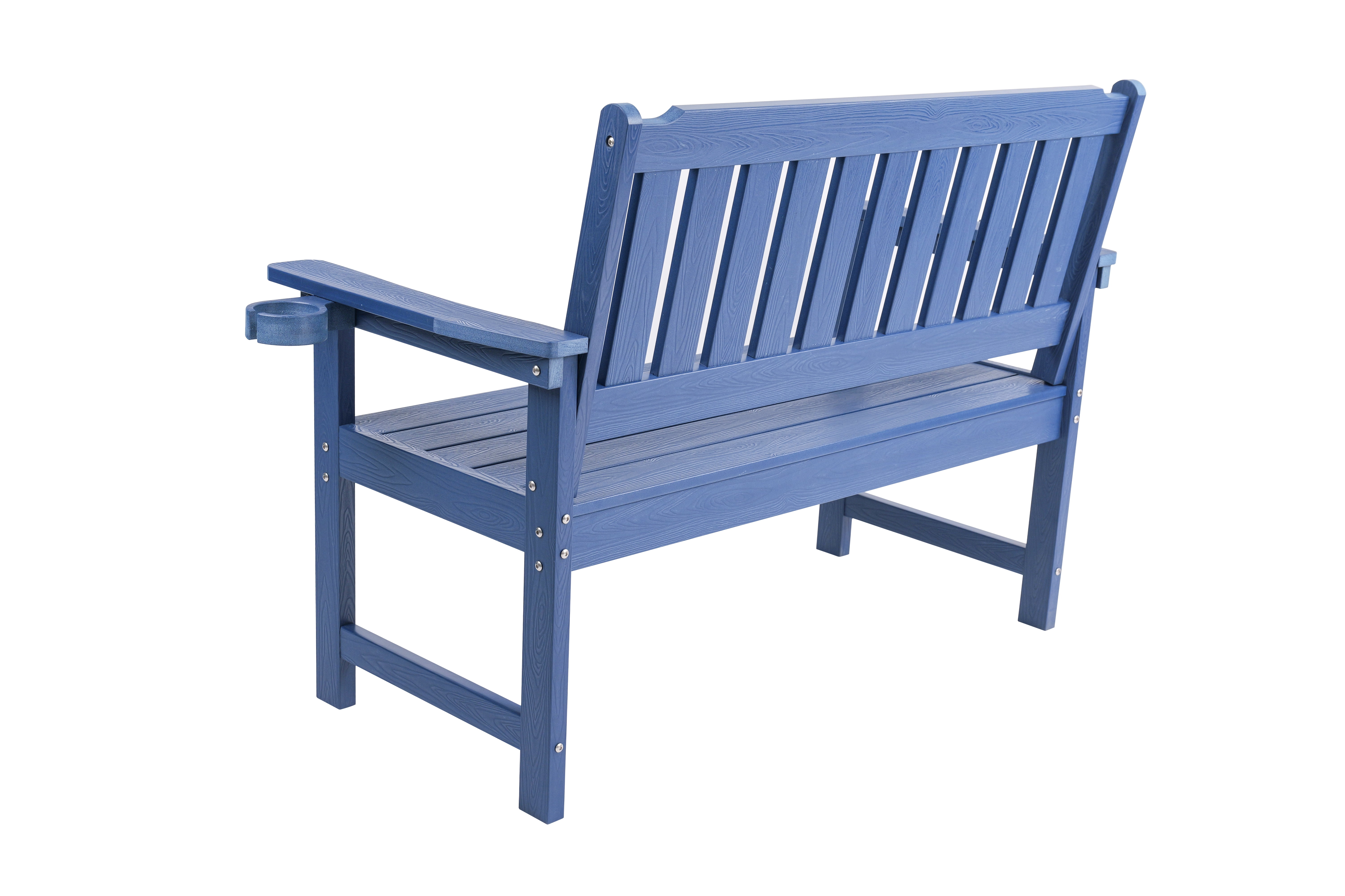 Weather Resistant Garden Bench, Public Rest Long Chair for Patio Porch Park Backyard Outdoor Leisure Area, Dark Brown