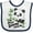 White and Navy, variant on Inktastic My Great Grandma Loves Me Cute Panda Boys or Girls Baby Bib