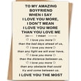 thumbnail image 1 of Tarjeta de San Valentín Bestmelo «I Love You More» para novio, 1 of 6