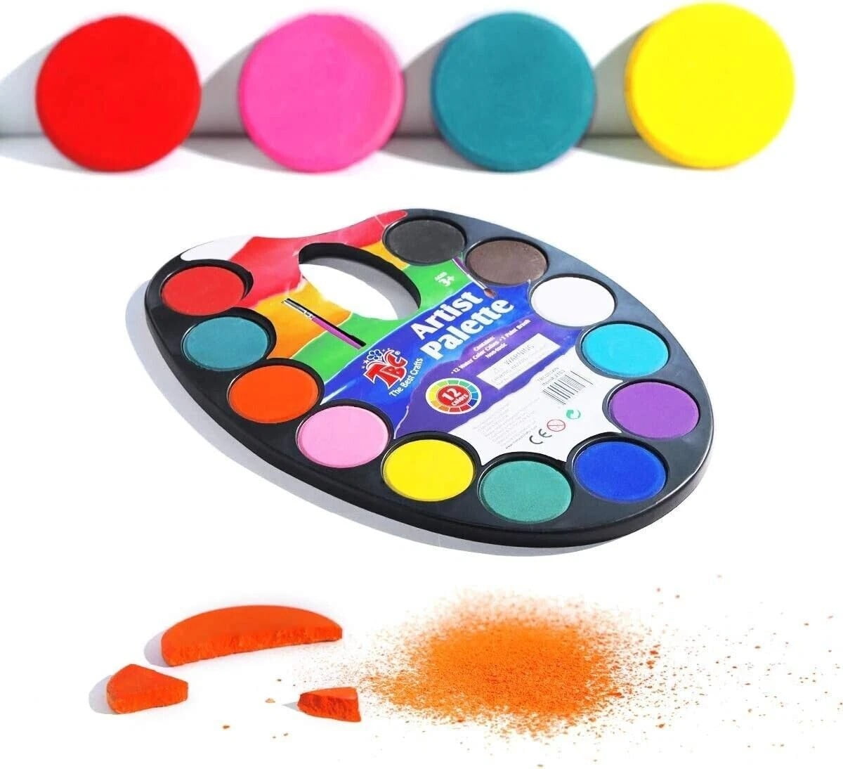 Paint Kit for Kids 36 Colors with Brush, Water Paint Set, 3 Individual Palette