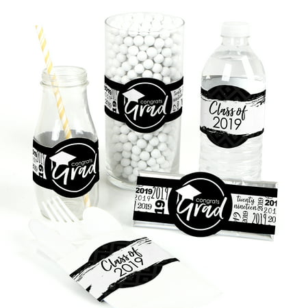 Black and White Grad - Best is Yet to Come - DIY Party Supplies -  2019 Graduation Party DIY Wrapper Favors